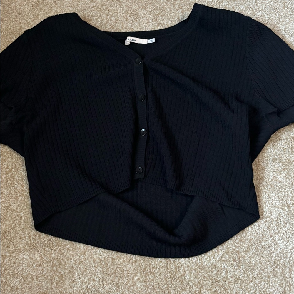 Button Up Crop Top